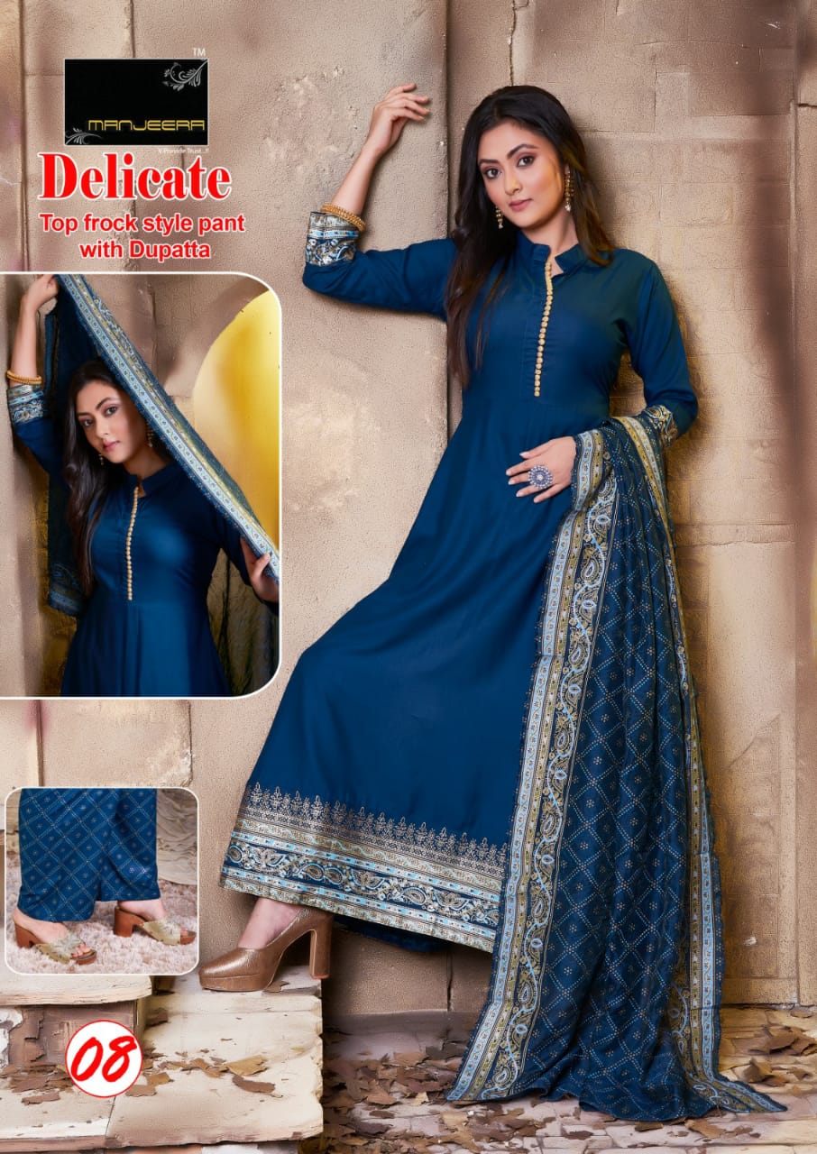 Manjeera Delicate Festive Wear Wholesale Readymade Salwar Suits